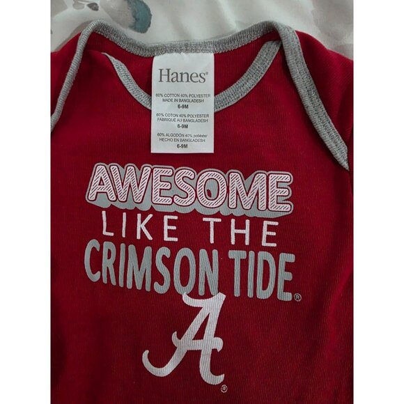 Alabama Longsleeve Onsie size 6/9 months Snaps Awesome Like Crimson Tide - Picture 2 of 4